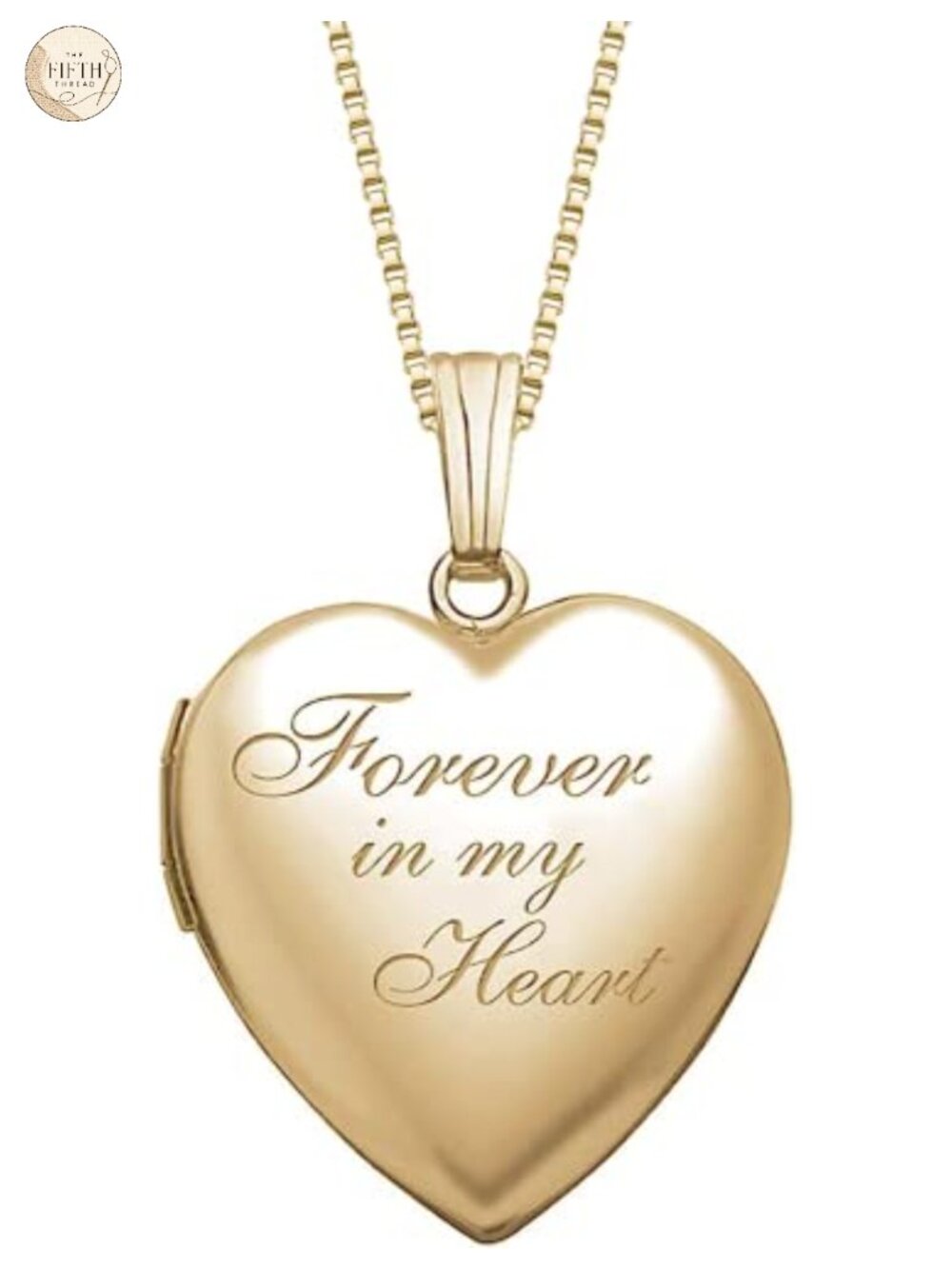 Yellow Gold Filled Heart Locket Necklace 18" Photo Locket Women